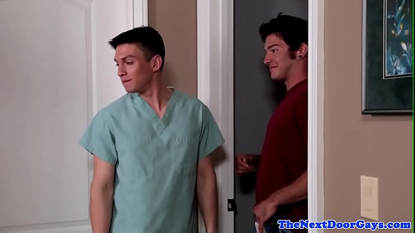 Athletic male nurse riding studs cock