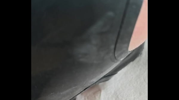 Cock and anal teasing in latex outfit