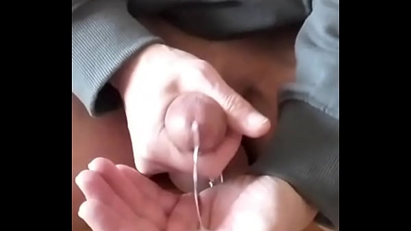 handjob of my big balls tied with a link, nice ejaculation,